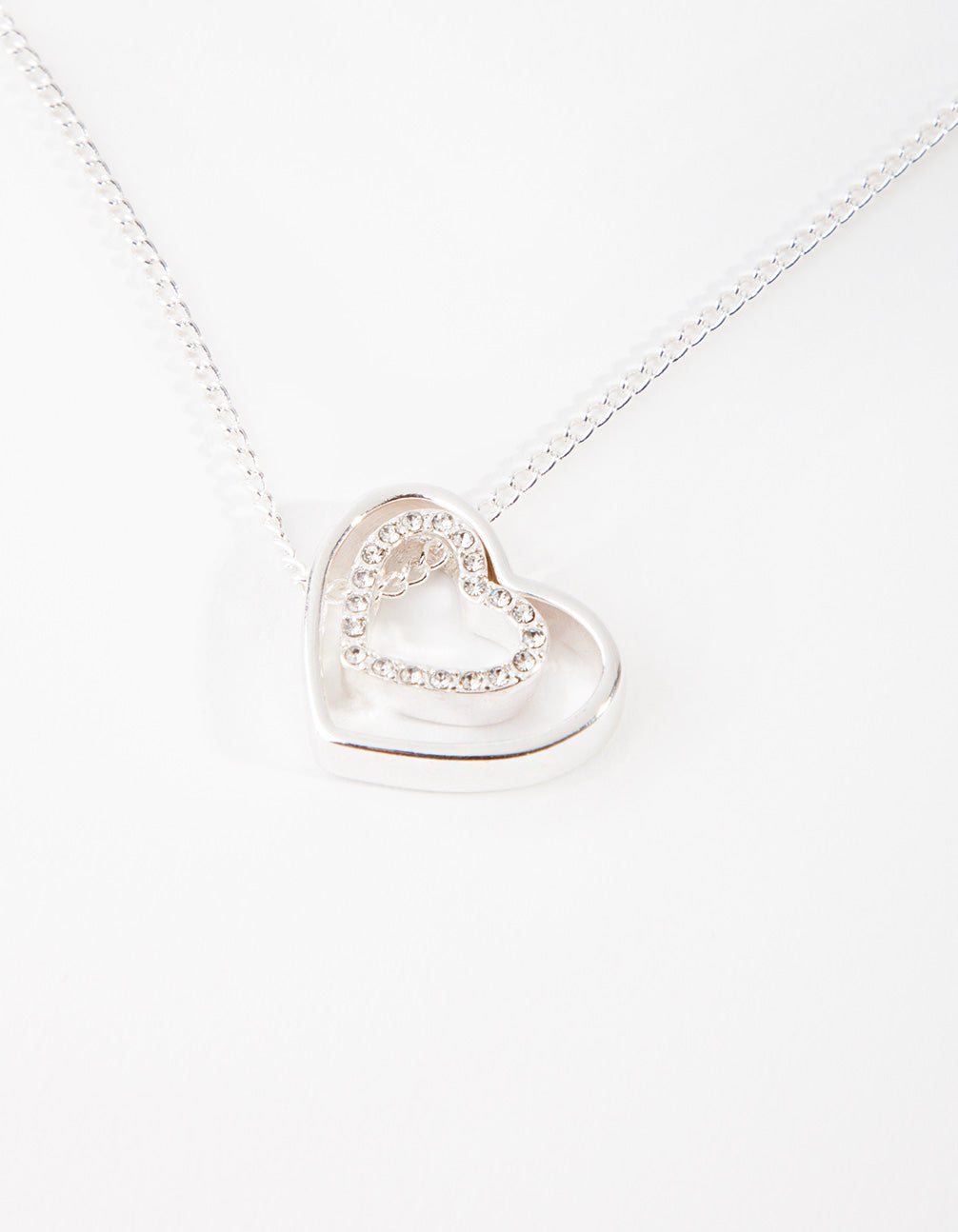 Silver Double Heart Necklace