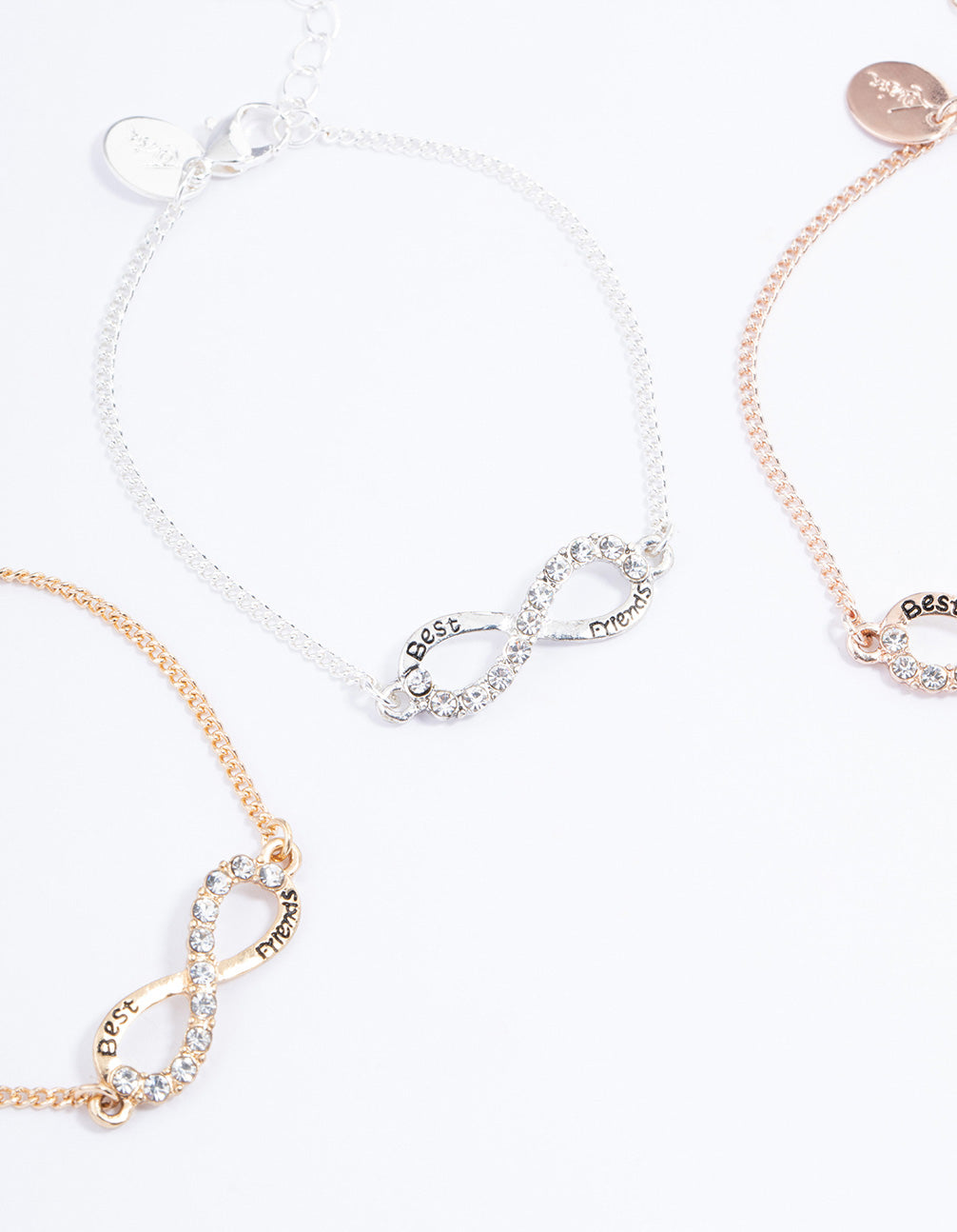 Mixed Metal Best Friends Infinity Bracelet Pack