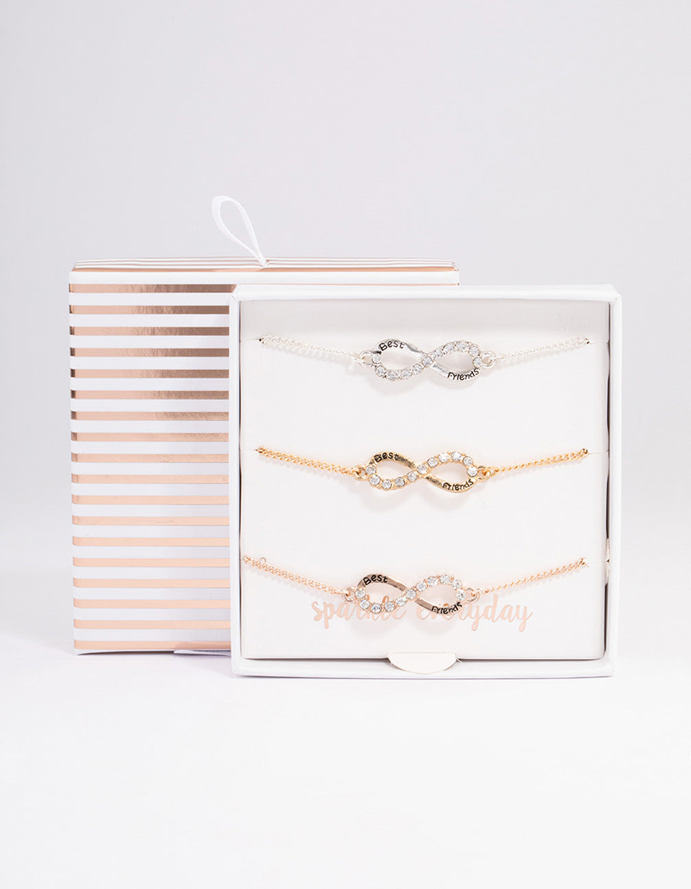 Mixed Metal Best Friends Infinity Bracelet Pack
