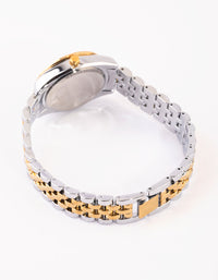 Mixed Metal Classic Watch - link has visual effect only