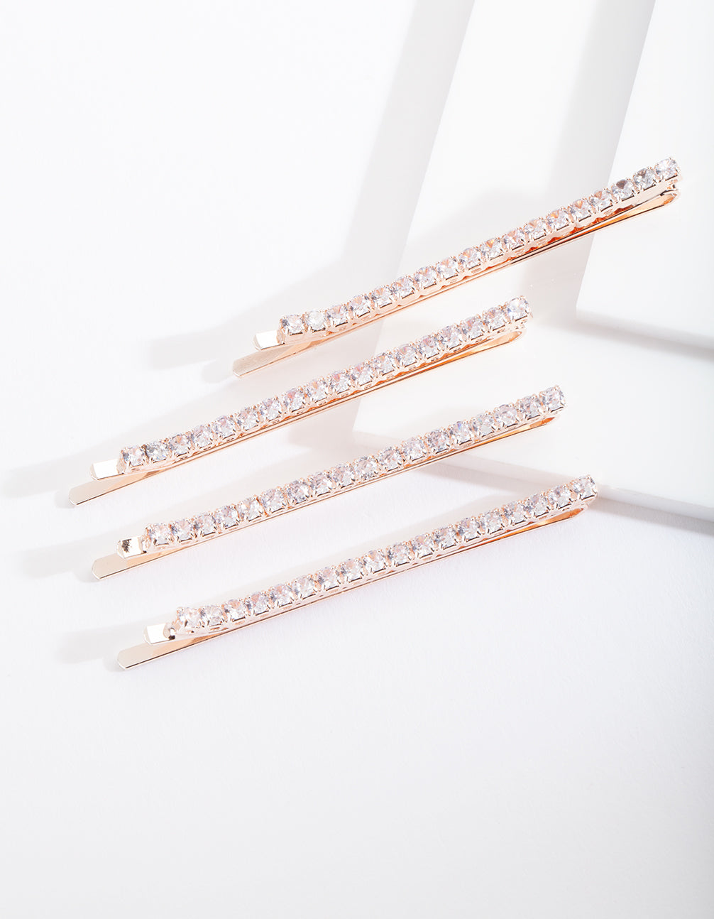 Silver Cubic Zirconia Gem Clip 4-Pack