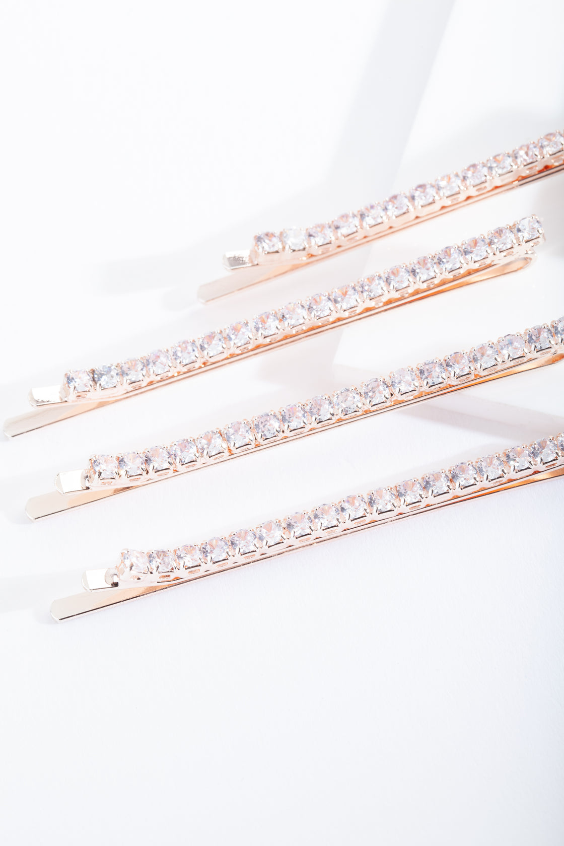 Silver Cubic Zirconia Gem Clip 4-Pack