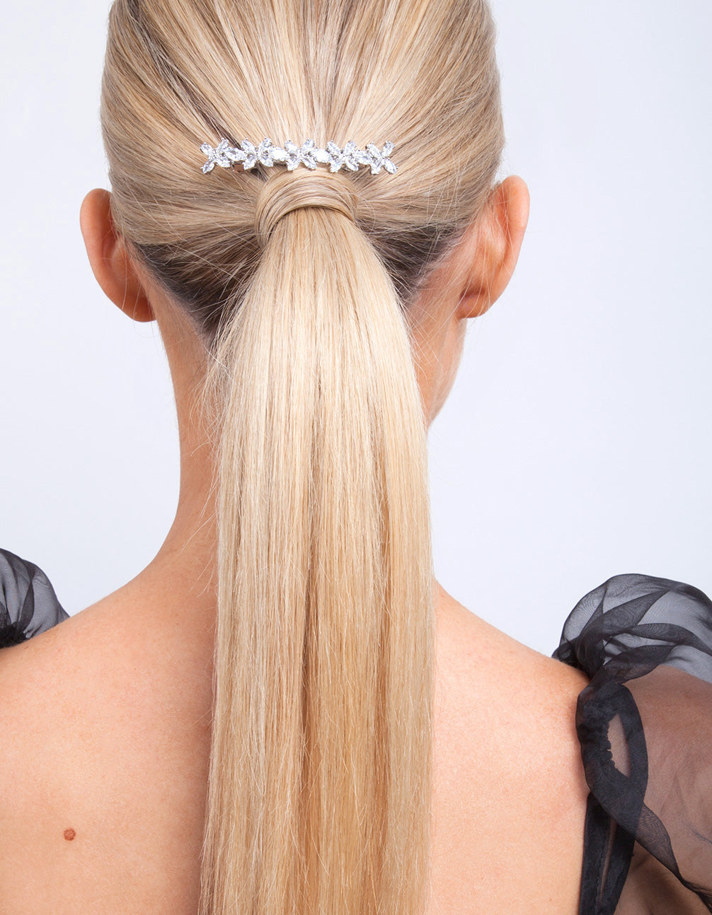 Cubic Zirconia Flower Clip