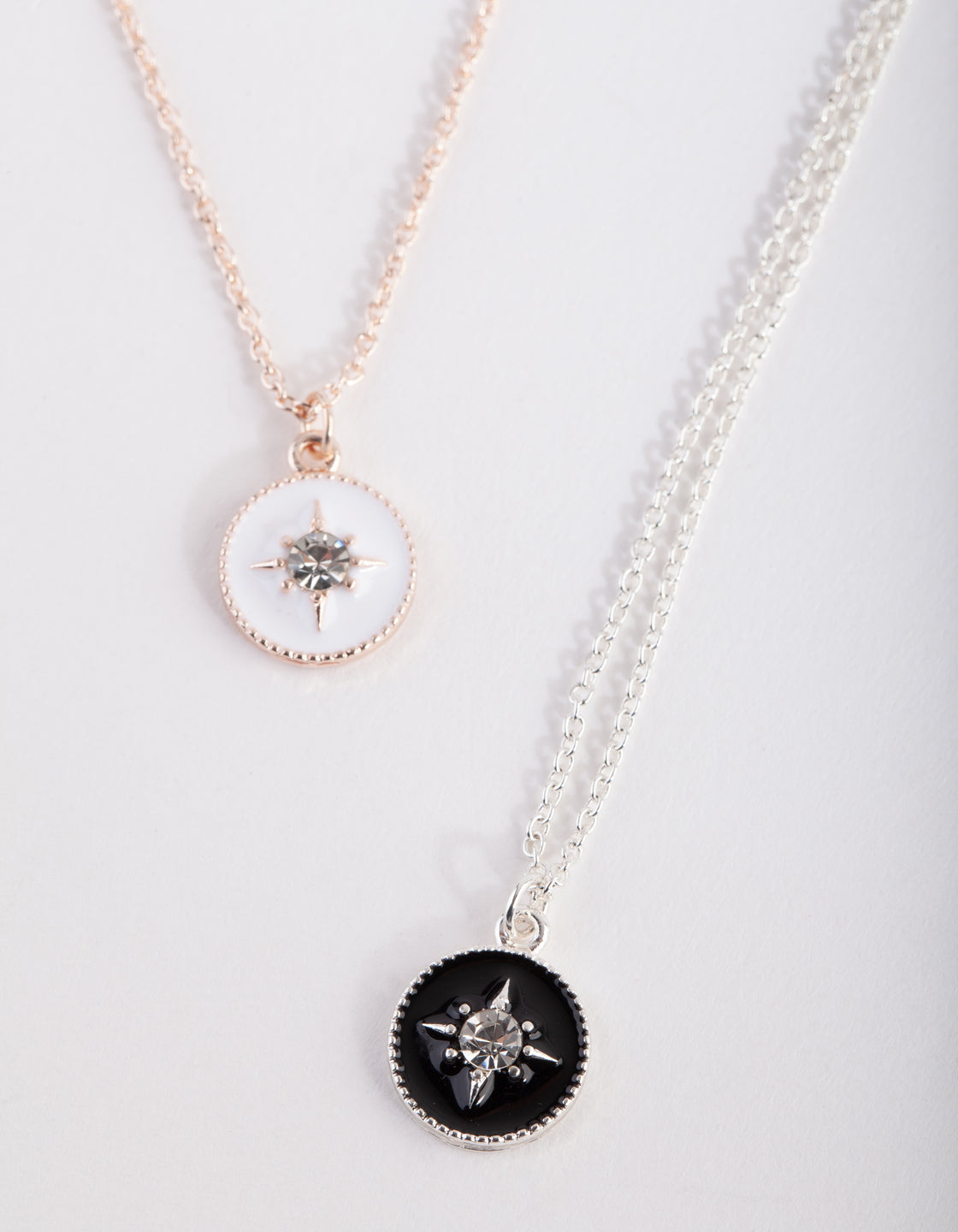 Mixed Metal Noir Blanc Necklace Pack