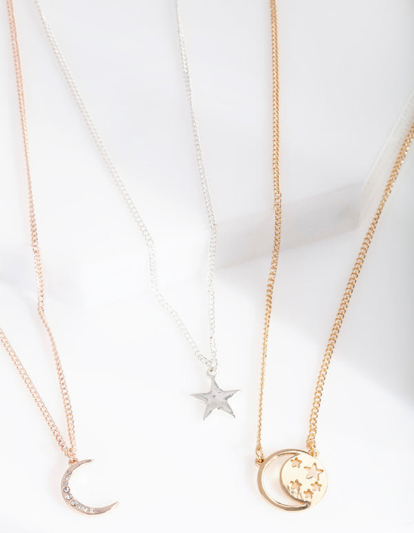 Gold Luck Charms Necklace Pack