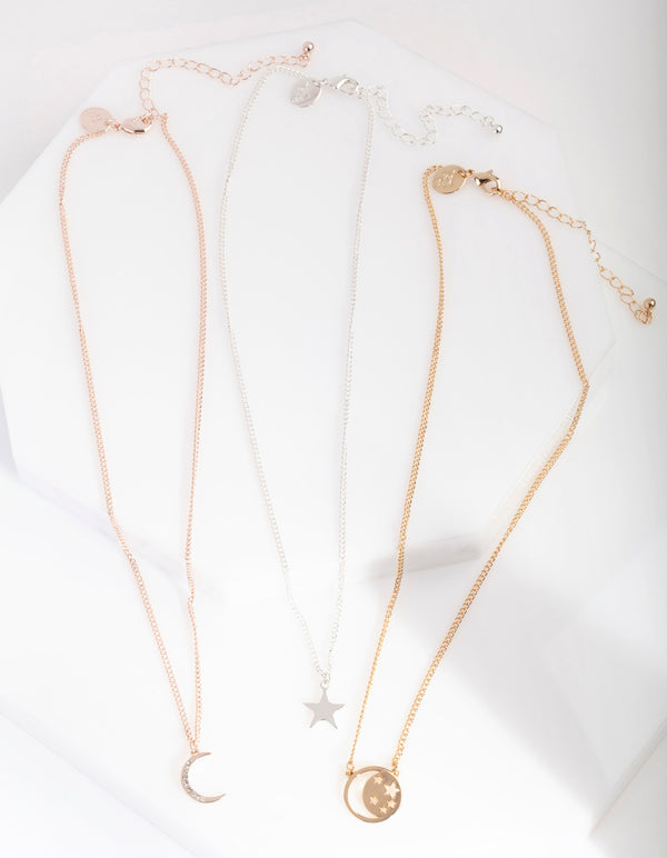 Gold Luck Charms Necklace Pack