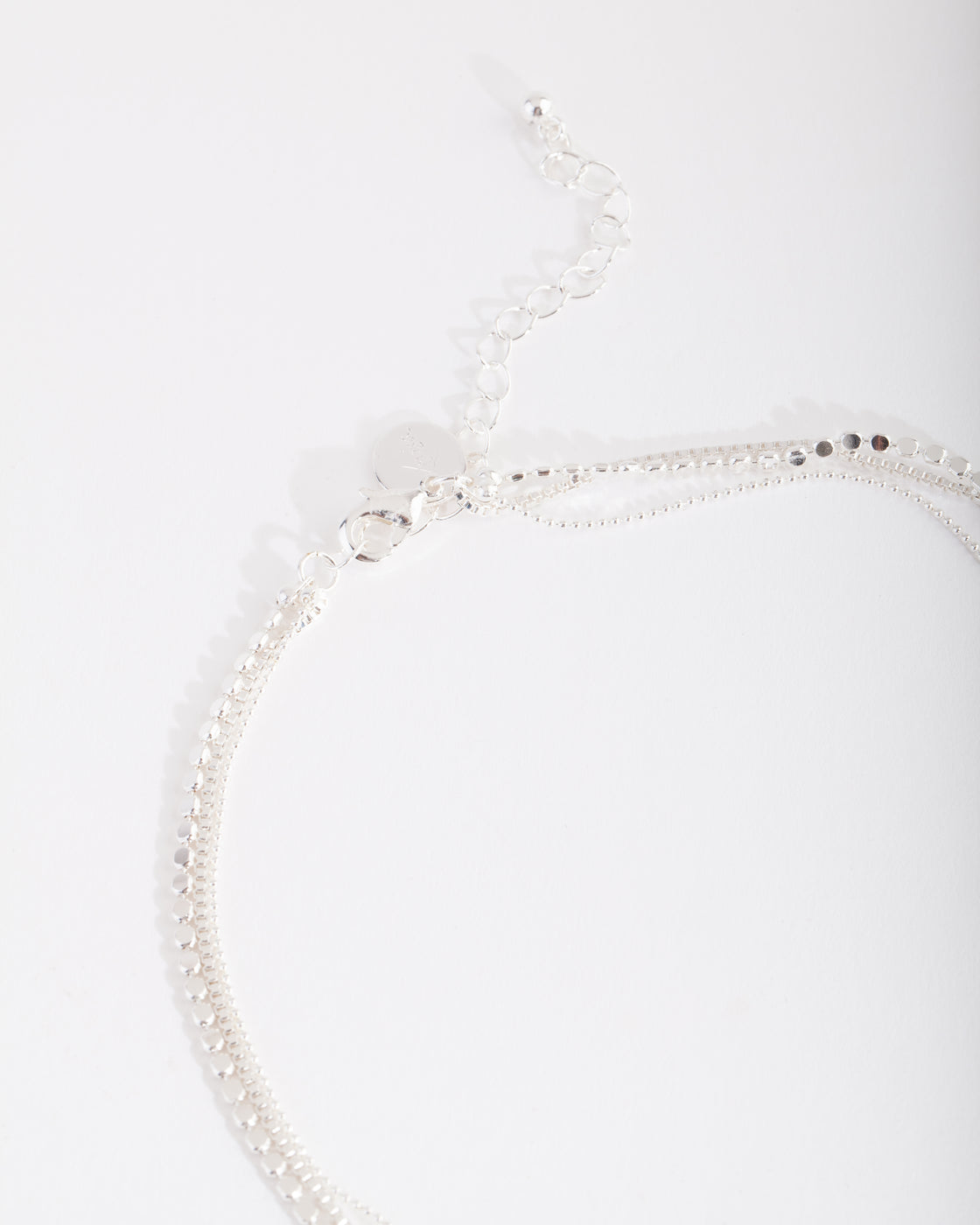 Silver Layered Cubic Zirconia Necklace