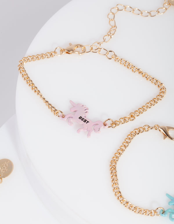 Kids Gold Unicorn BFF Bracelet Pack