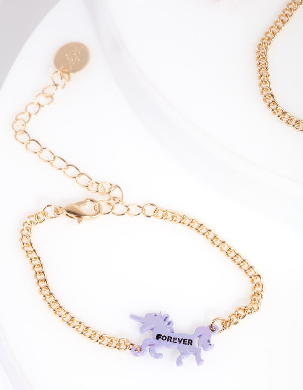 Kids Gold Unicorn BFF Bracelet Pack