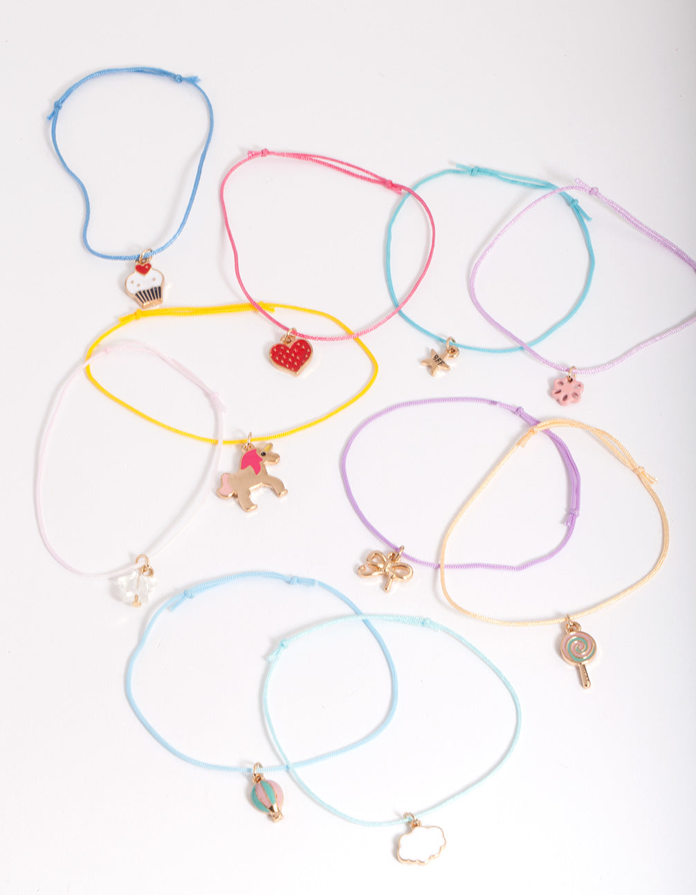 Kids Multi Coloured Charm Bracelet Pack
