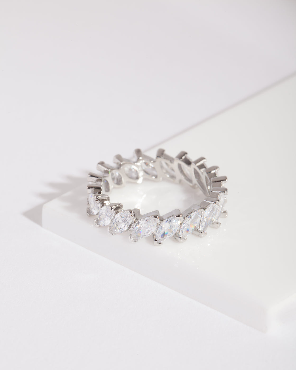 Slanted Cubic Zircona Ring