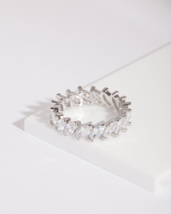 Slanted Cubic Zircona Ring