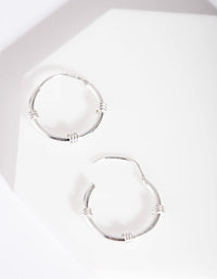 Sterling Silver Wire Wrap Hoop Earrings - link has visual effect only