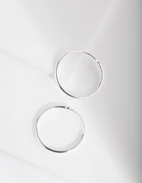 Sterling Silver 20mm Plain Hoop - link has visual effect only