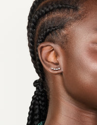 Sterling Silver Diamante Crawler Earrings - link has visual effect only