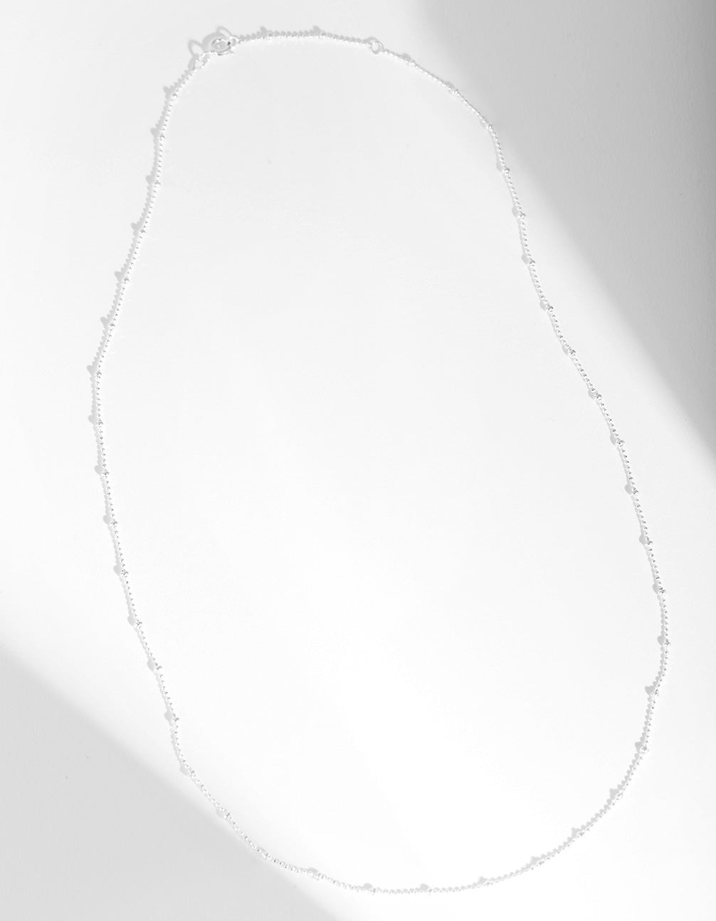 Sterling Silver Diacut Ball Chain Necklace