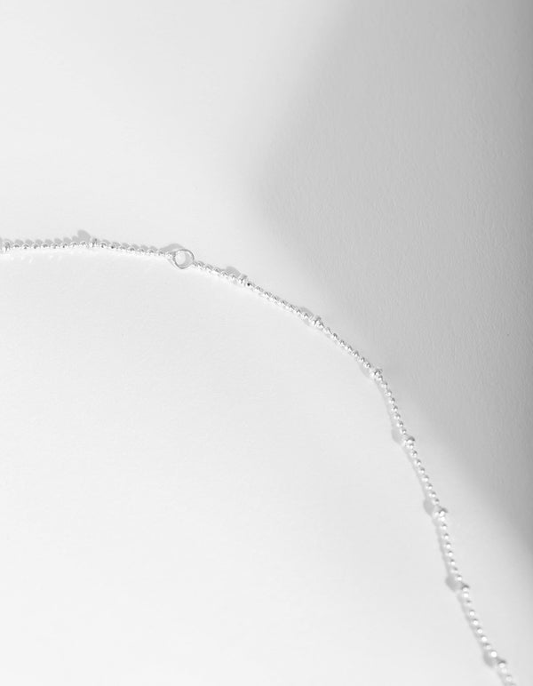 Sterling Silver Diacut Ball Chain Necklace