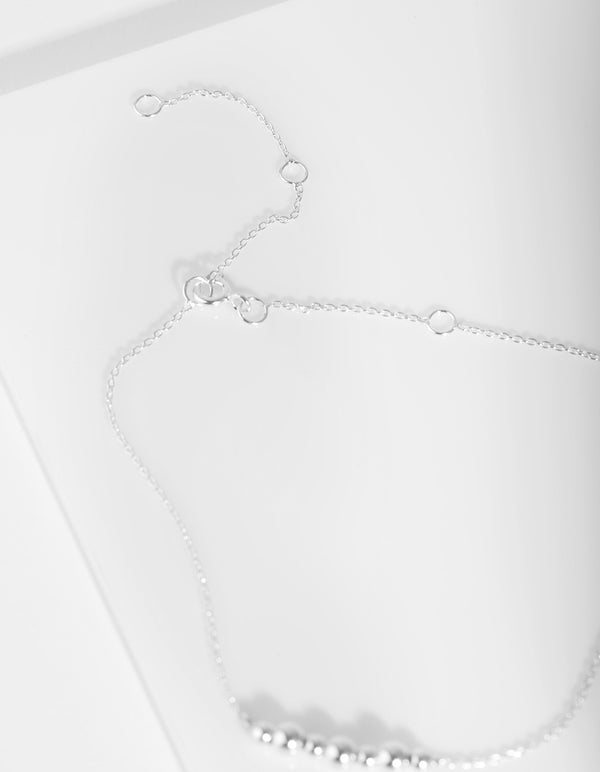 Sterling Silver Graduating Bead Bracelet Anklet