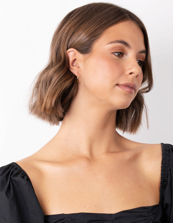 Gold Plated Sterling Silver 20mm Hoop Earrings