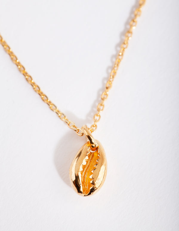 Gold Plated Sterling Silver Shell Necklace