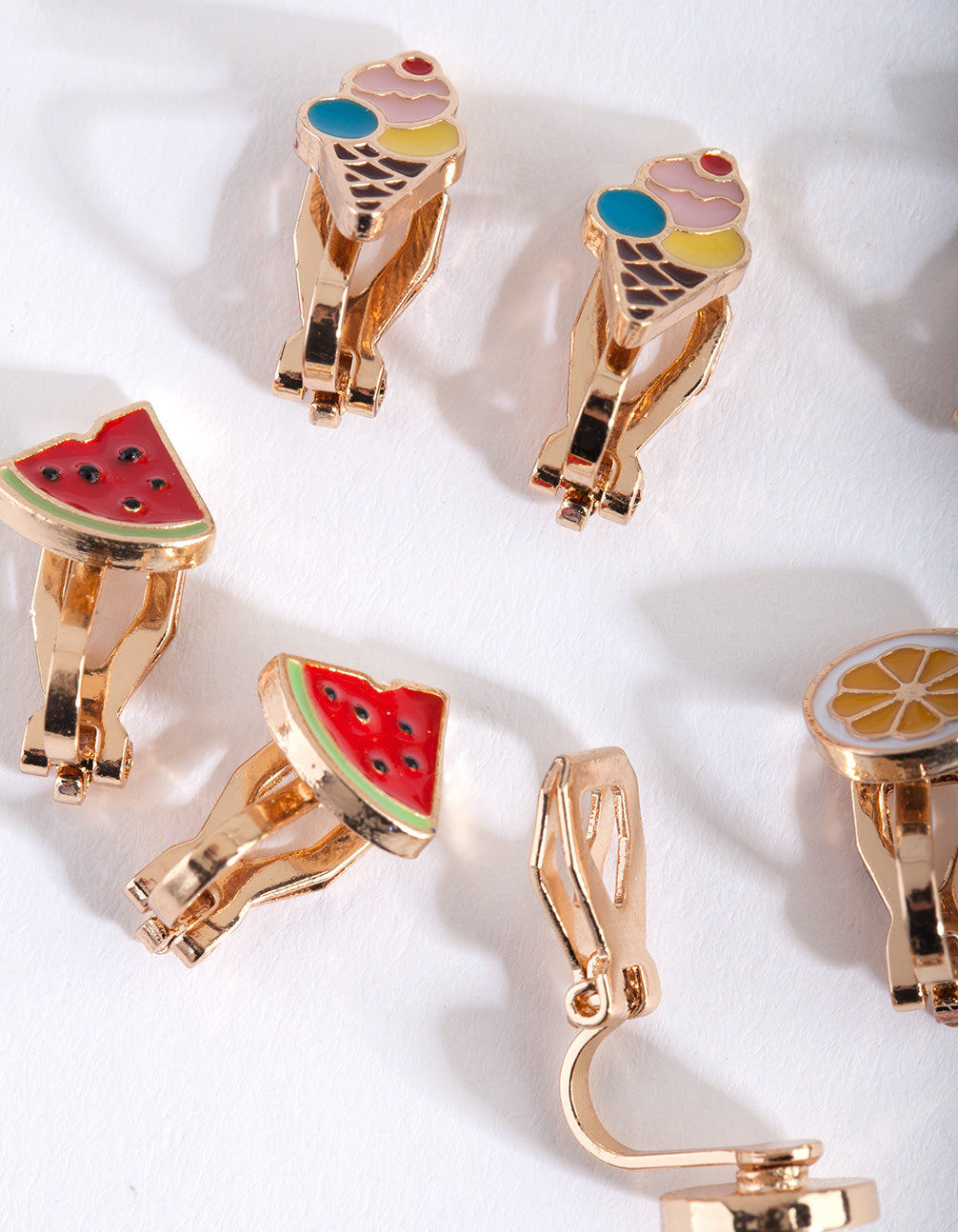 Kids Fruity Clip On Earring 5-Pack