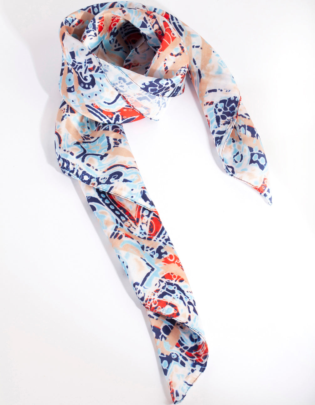 Pale Blue Paisley Scarf