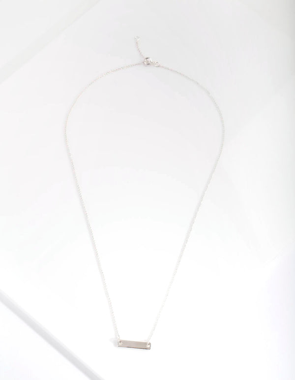 Sterling Silver Mini Bar Necklace