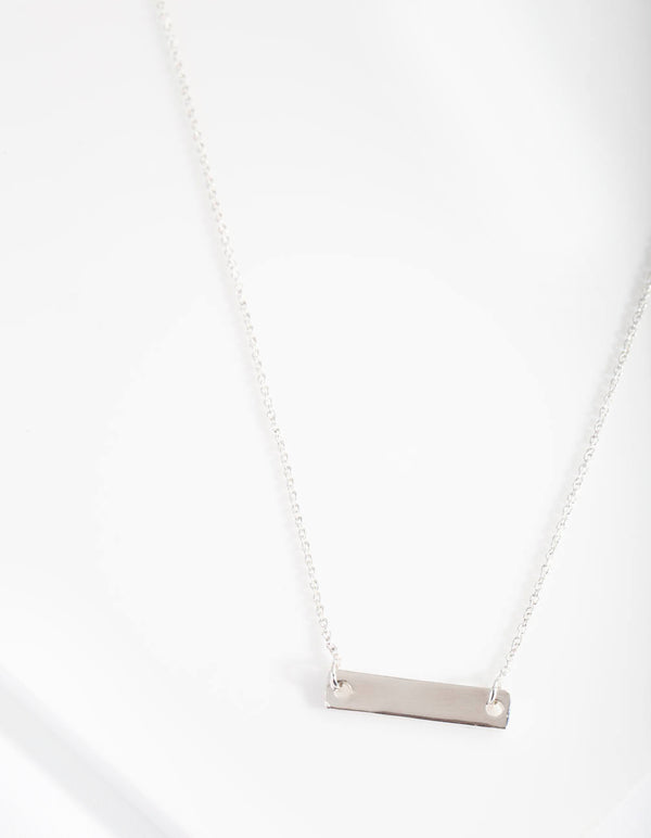 Sterling Silver Mini Bar Necklace