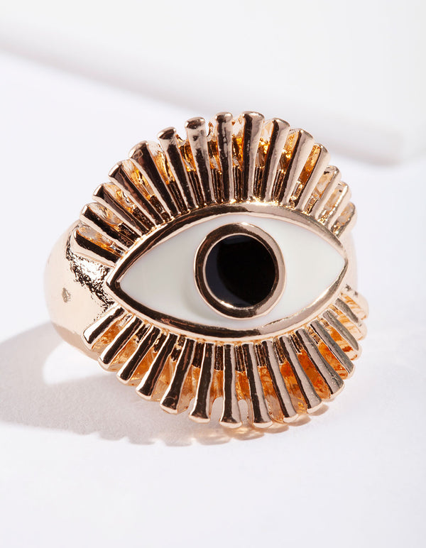 Gold Giant Statement Eye Ring