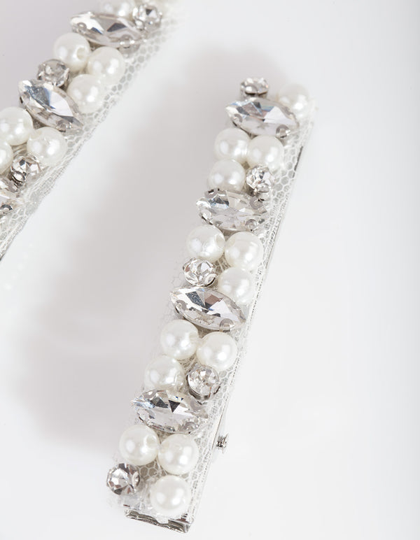Pearl & Crystal Hair Pin Pack