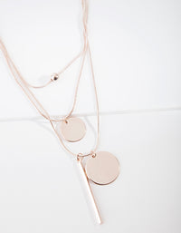 Rose Gold Matte Bead Necklace - link has visual effect only