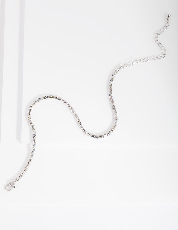 Silver 3mm Foxtail Chain Anklet