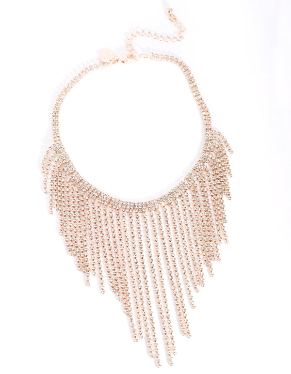 Rose Gold Fringe Choker