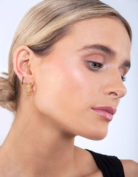 Emerald Diamante Huggie - link has visual effect only