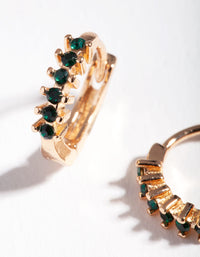 Emerald Diamante Huggie - link has visual effect only