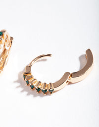 Emerald Diamante Huggie - link has visual effect only