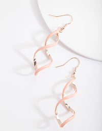 Rose Gold Blush Spiral Earrings - link has visual effect only