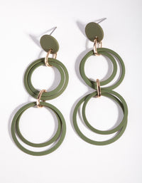Green Rubber Loop Earrings - link has visual effect only