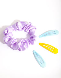 Mixed Scrunchie & Clip 4-Pack - link has visual effect only
