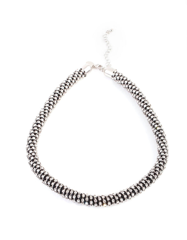Diamante Tube Necklace