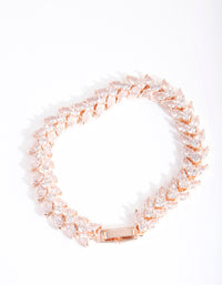 Rose Gold Diamond Simulant Petal Bracelet - link has visual effect only