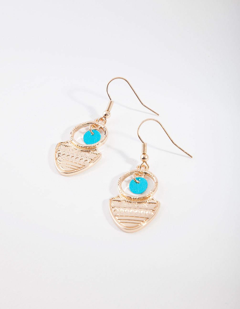 Gold Boho Arrow Sequin Earrings