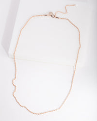 Rose Gold Plated 60cm Rope Chain Necklace - link has visual effect only