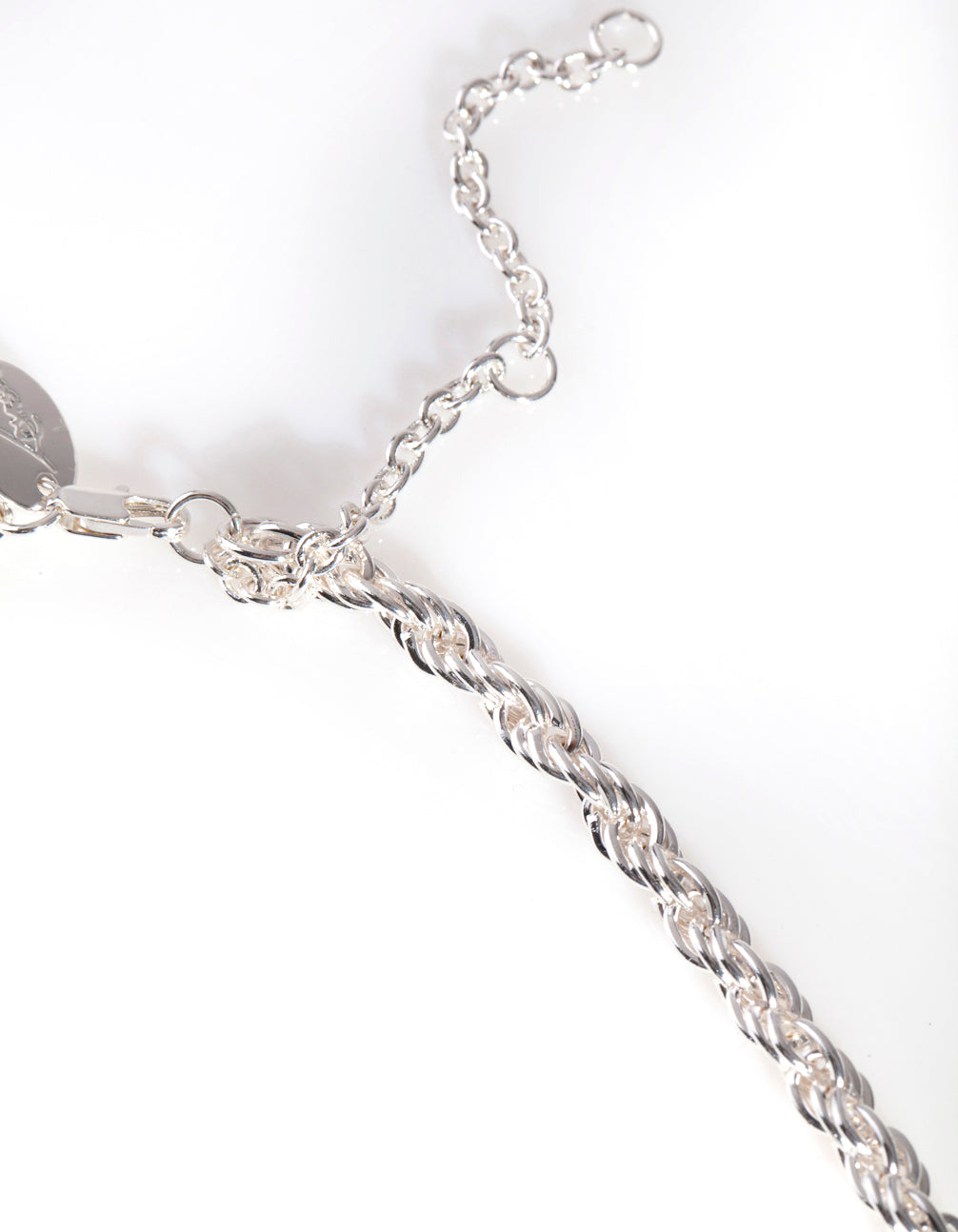 Silver Plated 40cm Rope Chain Necklace