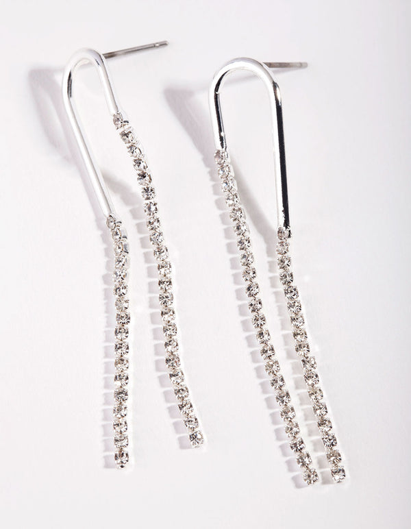 Silver Plated Drop Earrings