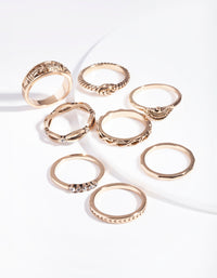 Antique Gold Symbol Ring 8-Pack - link has visual effect only
