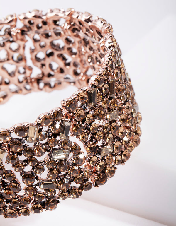 Gold Embellished Stretch Bracelet