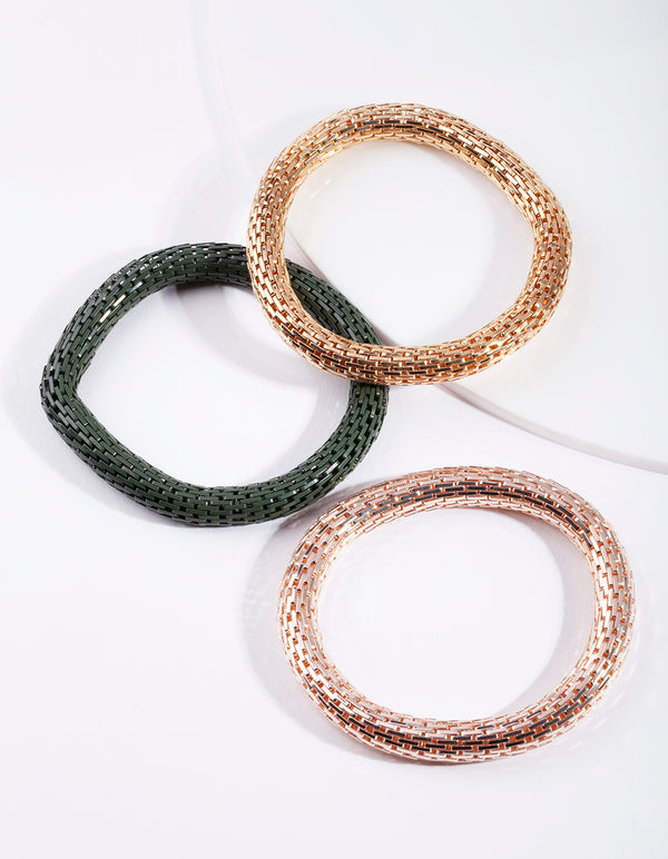 Mixed Metal Mesh Bracelet Pack