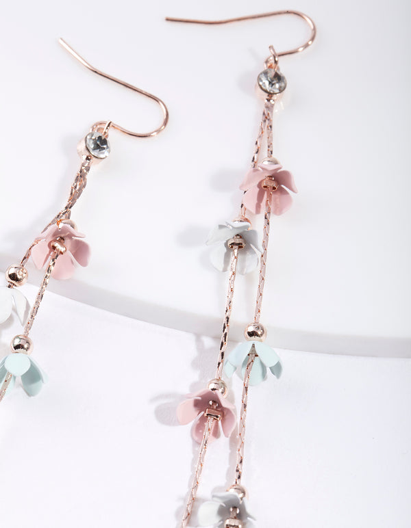 Mixed Pastel Flower Earrings