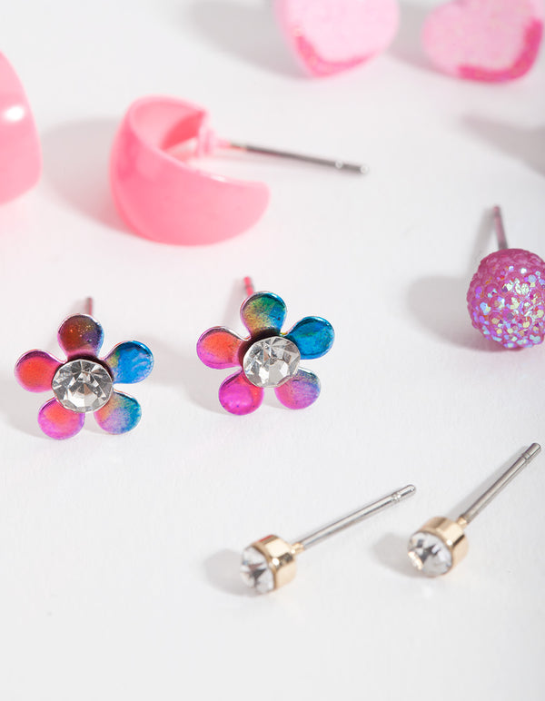 Kids Butterfly & Hoop Earring 6-Pack